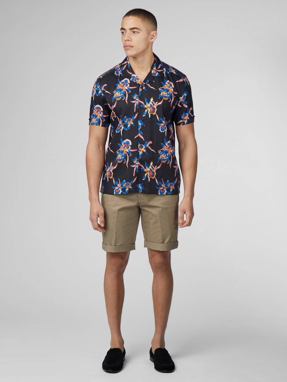 Chemises Ben Sherman Signature Botanical Print Noir | PBW-38683587